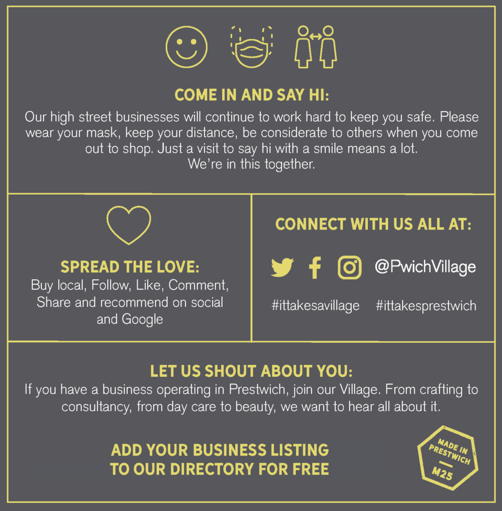 Support our local independent business. Pop in and say hi. Spend some time sharing and liking what they do. Maybe even spend local. Its takes a Village.